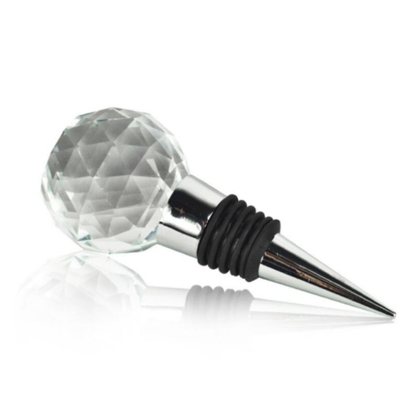 NWT Glass Bauble Wine Stopper - Picture 2 of 2